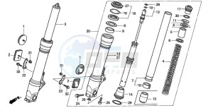 CBR900RR FIRE BLADE drawing FRONT FORK