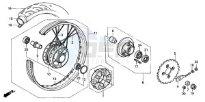 ANF125T drawing REAR WHEEL