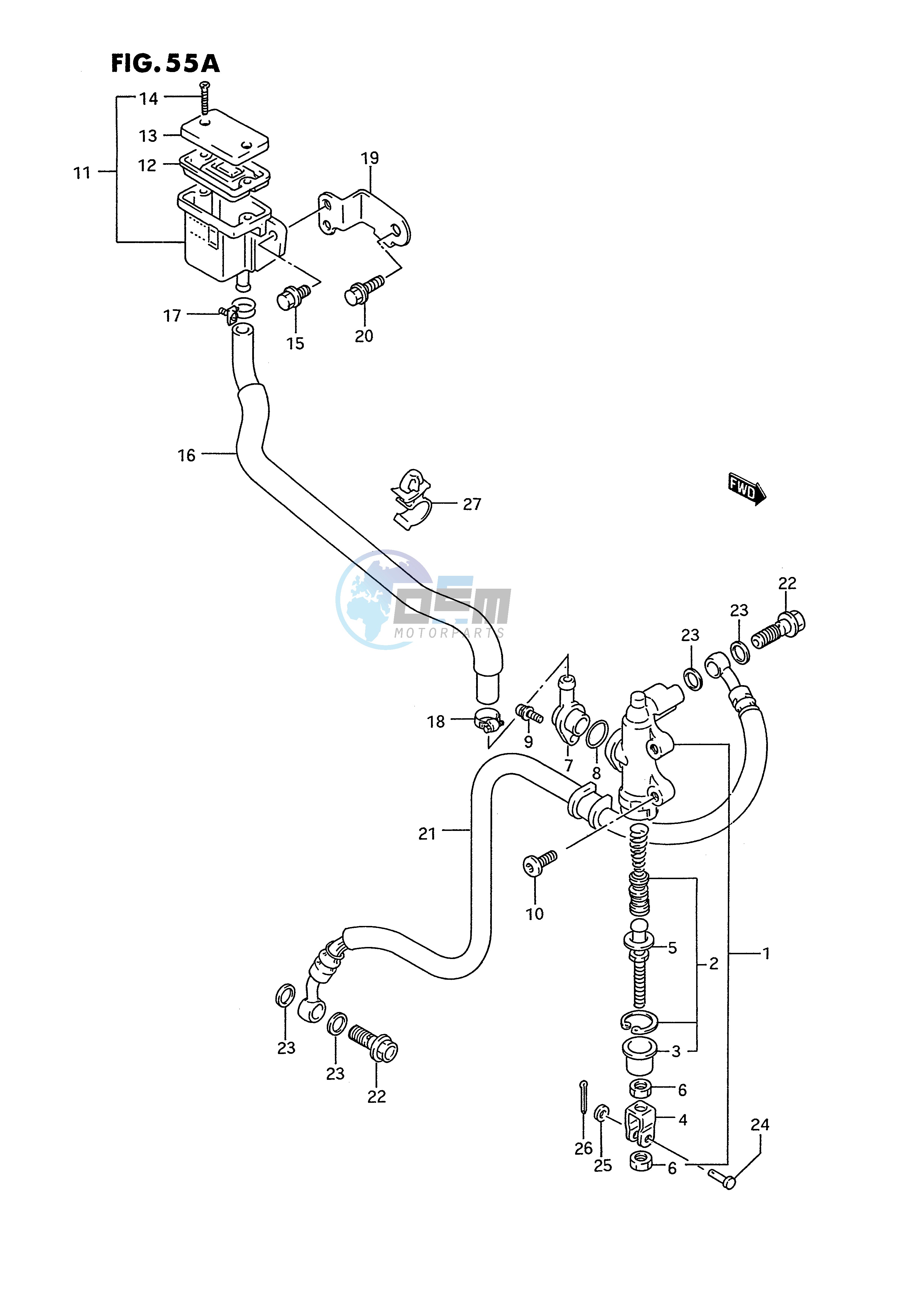 REAR MASTER CYLINDER (MODEL R S)