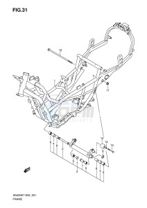 AN400 (E2) Burgman drawing FRAME (MODEL K7 K8 K9)