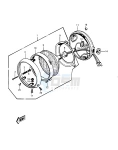 KZ 900 A (A4-A5) drawing HEADLIGHT