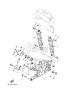 MWS155-A TRICITY 155 (BGD1) drawing REAR ARM & SUSPENSION