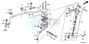 CBR125RSC drawing REAR BRAKE MASTER CYLINDER