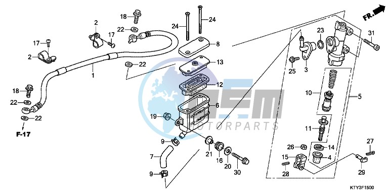 REAR BRAKE MASTER CYLINDER