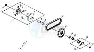 JET 4 R50 drawing CLUTCH / V BELT