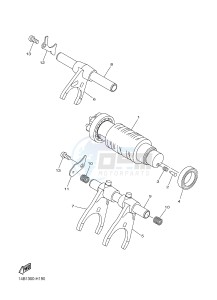 YZF-R1 998 R1 (1KBJ 1KBK) drawing SHIFT CAM & FORK