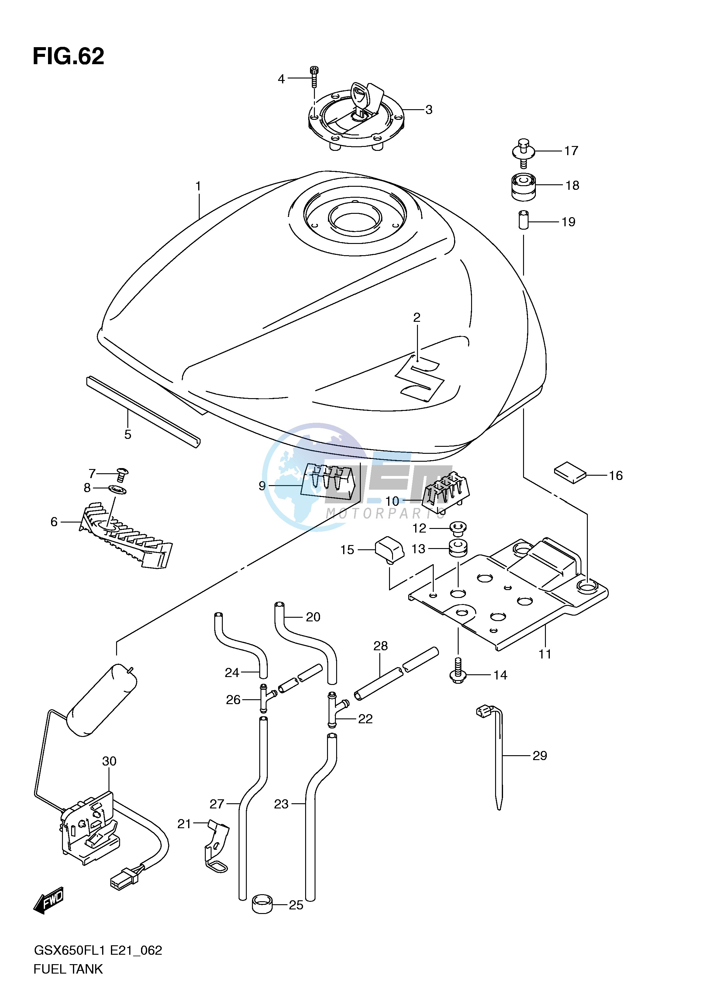 FUEL TANK (GSX650FL1 E21)