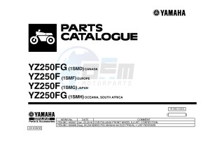 YZ250F (1SMD 1SMF 1SMG 1SMH) drawing .1-Front-Page