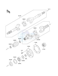 KAF 620 B [MULE 2520 TURF] (B6) [MULE 2520 TURF] drawing DRIVE SHAFT