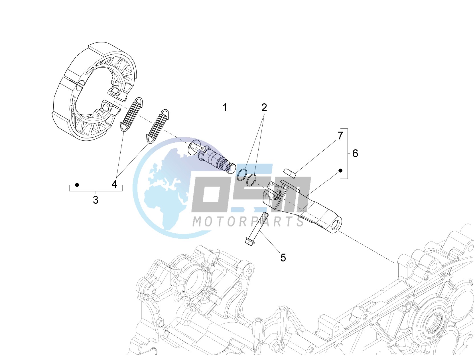 Rear brake - Brake jaw