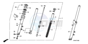 CBF1000A Europe Direct - (ED) drawing FRONT FORK