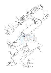 YFM350FWA GRIZZLY 350 4WD (1NSK) drawing EXHAUST