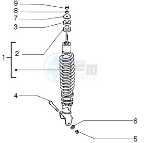 Liberty 125 drawing Rear Shock absorber