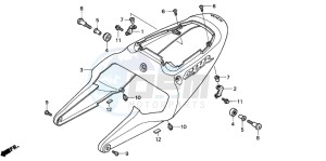 CBR900RE drawing REAR COWL (CBR900RR2,3)