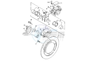 TDM 850 drawing REAR BRAKE CALIPER