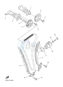 WR250R (32DW 32DV 32DX) drawing CAMSHAFT & CHAIN