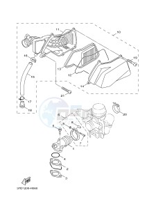 YW125CB BW'S 125 (37D7) drawing ADMISION INTAKE