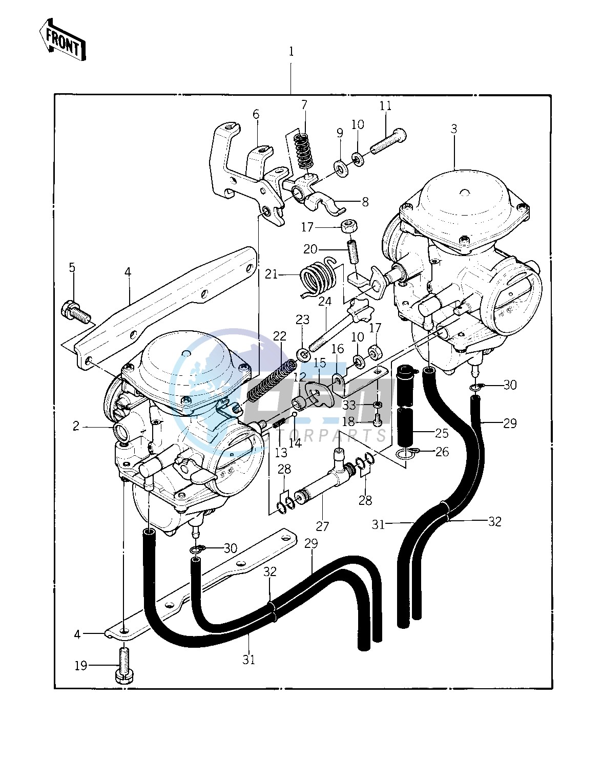 CARBURETOR ASSY -- KZ400-D4- - -- 76 -77 KZ400 - D3_D4- -