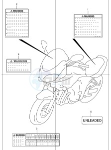 GSF1200 (E2) Bandit drawing LABEL (MODEL K1)