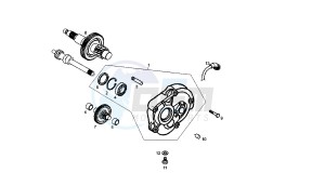 BOULEVARD - 50 CC 4T EU2 25 KM/H drawing GEAR, REDUCTION