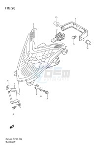 LT-Z400 (E33) drawing HEADLAMP