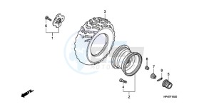 TRX420TM9 Australia - (U / 2WD) drawing REAR WHEEL