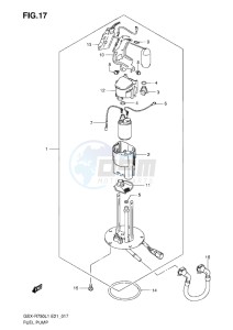 GSX-R750 drawing FUEL PUMP