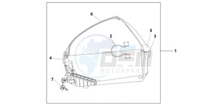 XL700VA9 France - (F / ABS CMF) drawing 45L TOP BOX BARLEY YELLOW