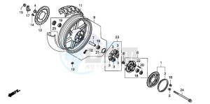 CB500 drawing REAR WHEEL (2)