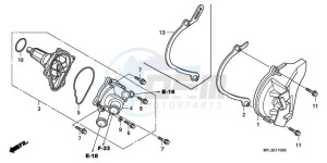 CBR1000RRA UK - (E / HRC MKH) drawing WATER PUMP