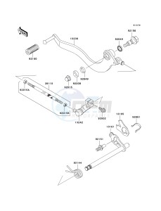 BN 125 A [ELIMINATOR 125] (A6F-A9F) A7F drawing GEAR CHANGE MECHANISM