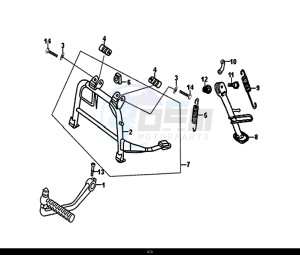 ORBIT II 50 (45 KM/H) (AE05W8-EU) (L8-M0) drawing MAIN STAND KICK STARTER ARM