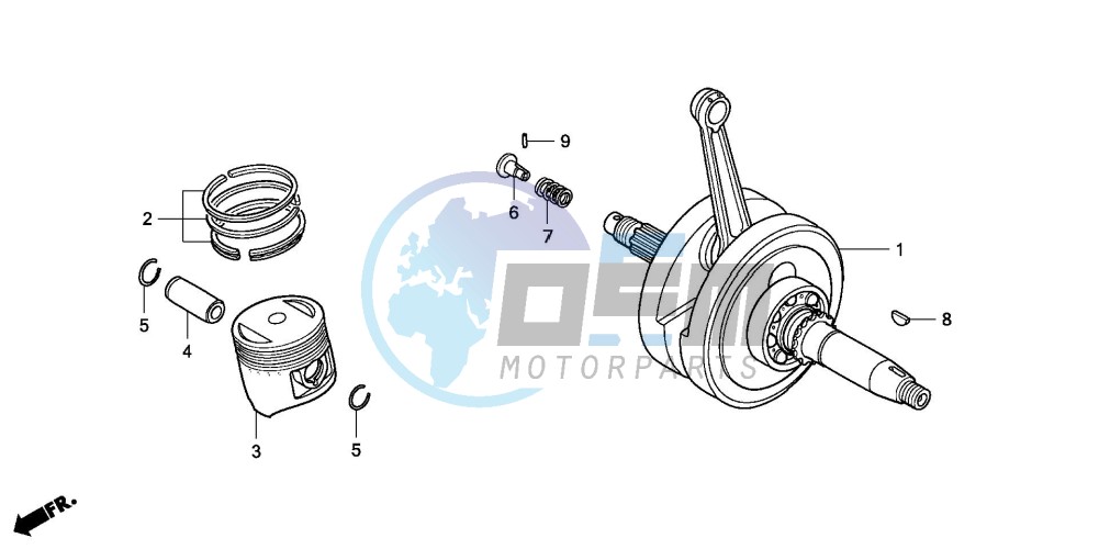 CRANKSHAFT/PISTON (CRF80F)