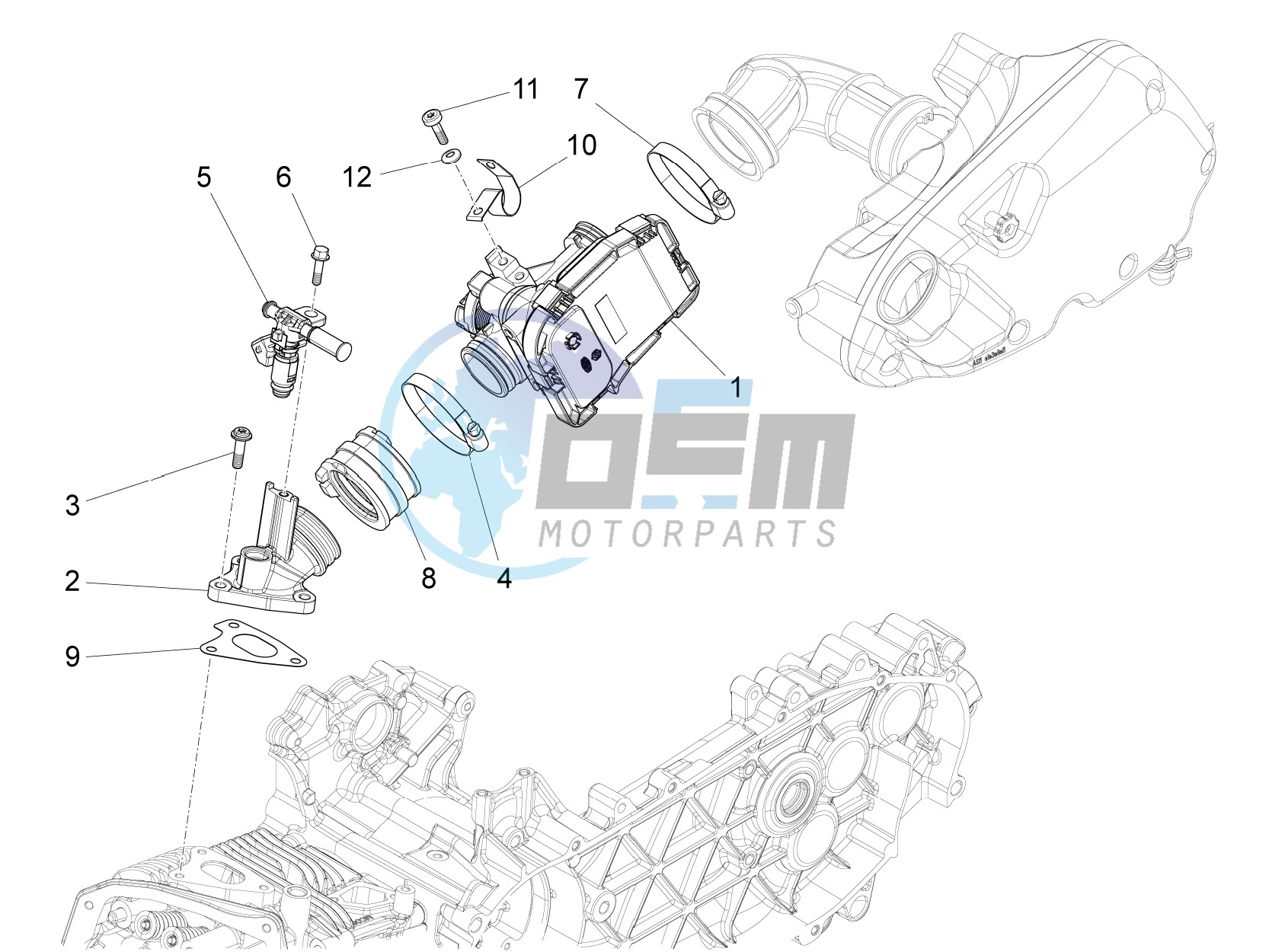 Throttle body - Injector - Union pipe