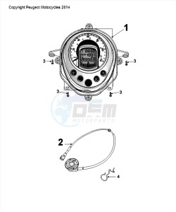 DJANGO 50 4T SPORT drawing SPEEDOMETER