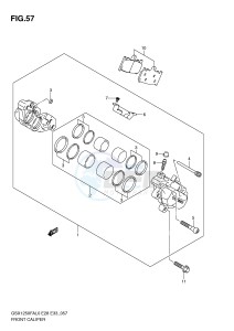 GSX1250FA (E28-E33) drawing FRONT CALIPER