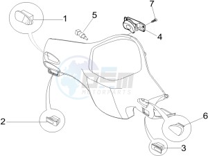 LX 125 4T E3 drawing Selectors - Switches - Buttons