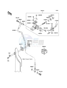 KX450F KX450FDF EU drawing Front Master Cylinder