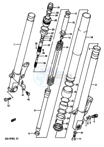 GSX-R750 (J-K-L) drawing FRONT DAMPER (MODEL L)