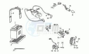 Targa 750 drawing Battery