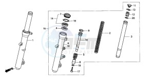 FES150 125 S-WING drawing FRONT FORK