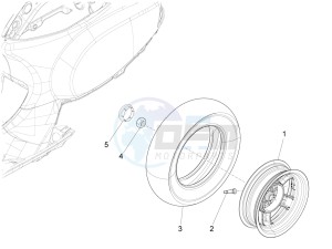 VXL 125 4T 3V drawing Rear wheel