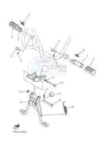 PW50 (2SA5 2SA6) drawing STAND & FOOTREST