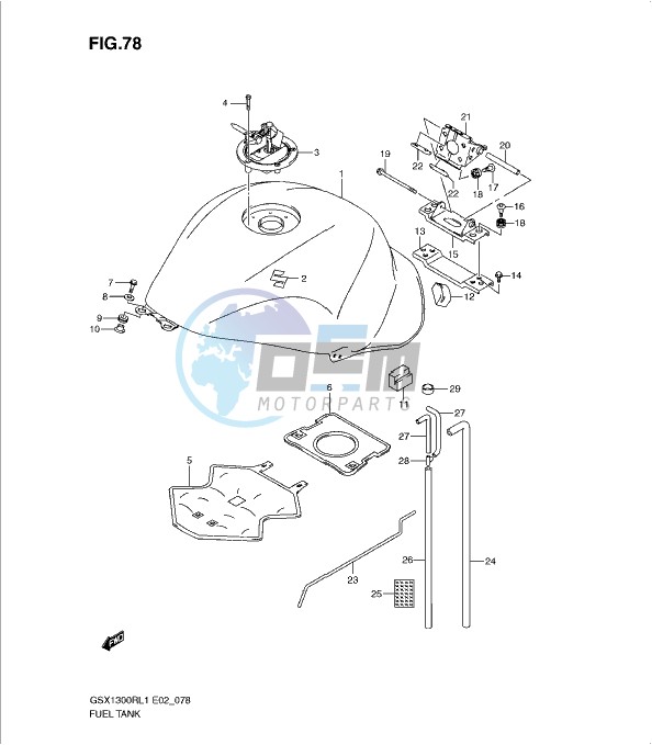 FUEL TANK (GSX1300RL1 E51)