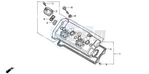 CBR600F drawing CYLINDER HEAD COVER