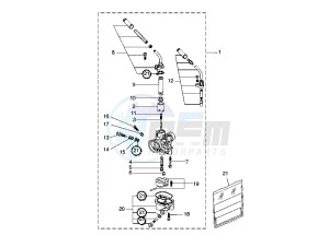 YQ AEROX 50 drawing CARBURETOR CHE, ISR