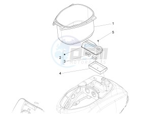 S 125 4T 3V ie drawing Helmet housing - Undersaddle