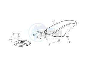 Typhoon 50 (UK) UK drawing Wheel housing - Mudguard