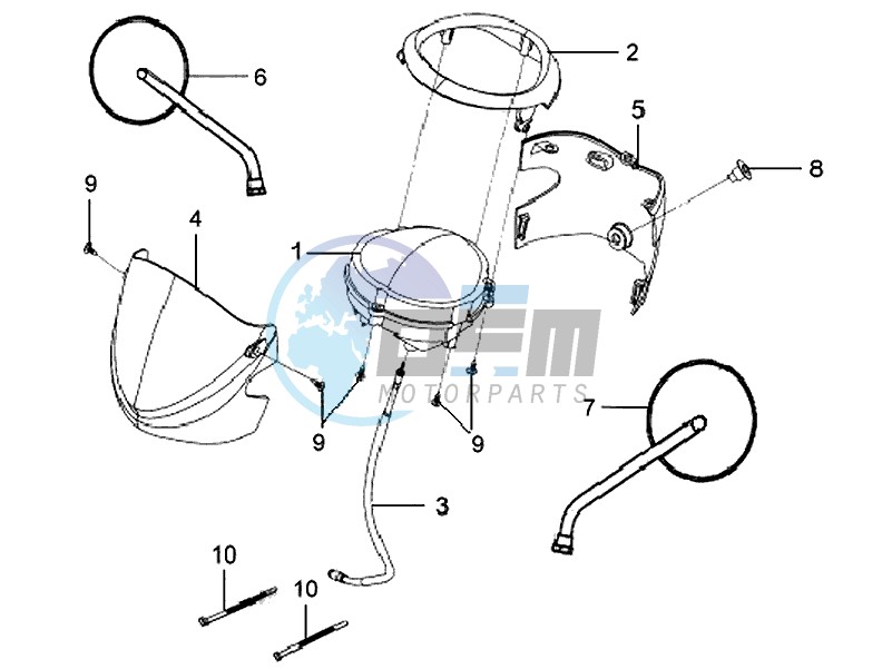 HEAD LIGHT COVER / DASHBOARD / MIRRORS