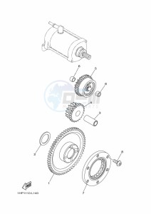 YFM700FWAD GRIZZLY 700 EPS (BDE7) drawing STARTER CLUTCH